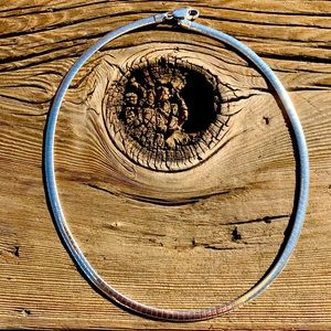 Sterling Silver Italian Omega Chain Necklace